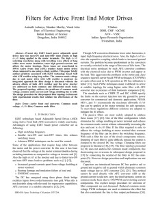 Filters for Active Front End Motor Drives