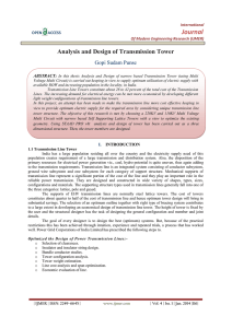 Analysis and Design of Transmission Tower