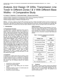 Analysis And Design Of 220kv Transmission Line Tower