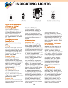 Application of Indicating Lights