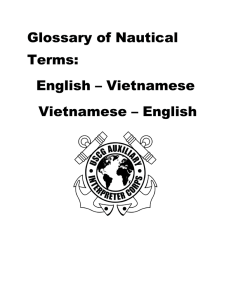 Glossary of Nautical Terms: English – Vietnamese Vietnamese