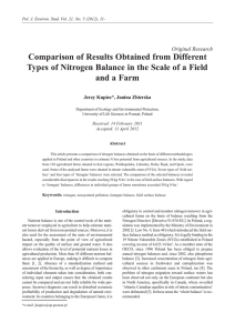 Comparison of Results Obtained from Different Types of Nitrogen