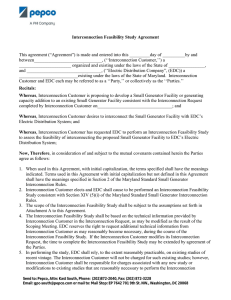 Interconnection Feasibility Study Agreement