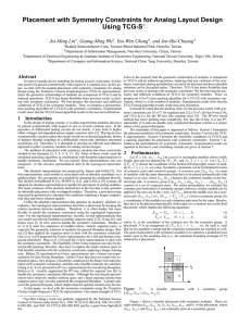 Placement with Symmetry Constraints for Analog Layout Design