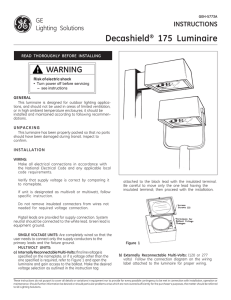 Installation Guide — SPMM Decashield 175 Luminaire
