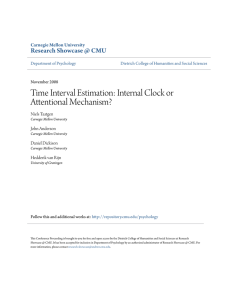 Time Interval Estimation: Internal Clock or Attentional Mechanism?