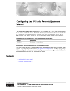 Configuring the IP Static Route Adjustment Interval