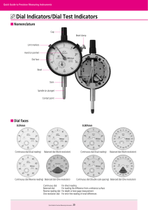 Dial Indicators/Dial Test Indicators