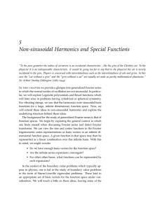 5 - Non-sinusoidal Harmonics and Special Functions