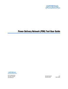 Power Delivery Network (PDN) Tool User Guide