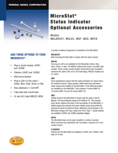 MicroStat® Status Indicator Optional Accessories - Carlton