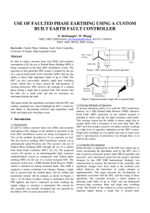 use of faulted phase earthing using a custom built earth fault controller