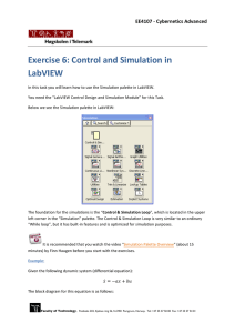 Exercise 6: Control and Simulation in LabVIEW