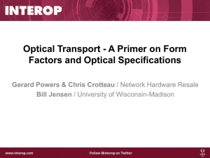 Optical Transport - A Primer on Form Factors and Optical