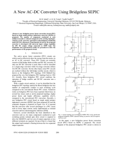 A New AC-DC Converter Using Bridgeless SEPIC