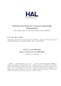 Methods and Tools for Corporate Knowledge Management