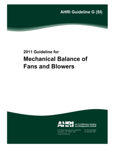Mechanical Balance of Fans and Blowers