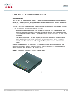 Cisco ATA 187 Analog Telephone Adaptor