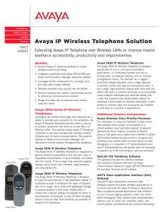 Avaya IP Wireless Telephone Solution