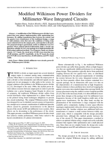 Modified Wilkinson Power Dividers for Millimeter