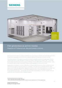 Fire protection in server rooms