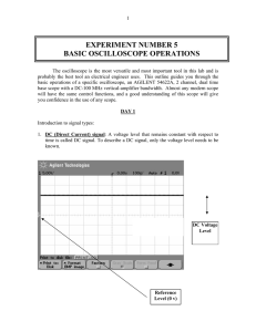 EXPERIMENT NUMBER 5 BASIC OSCILLOSCOPE OPERATIONS