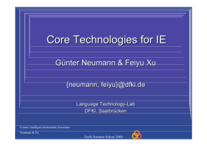 Core Technologies for IE