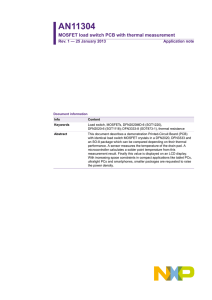 AN11304 MOSFET load switch PCB with thermal measurement