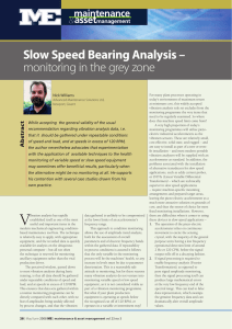 Slow Speed Bearing Analysis – monitoring in the grey zone