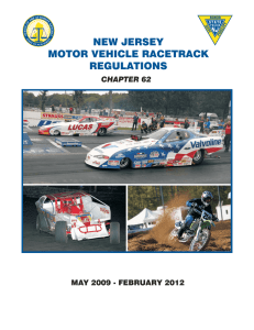 Motor Vehicle Racetrack Regulations