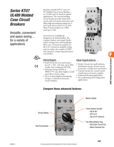 UL 489 Molded Case Circuit Breakers up to 30A for non