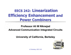 UC Berkeley, EECS 242 - RFIC - University of California, Berkeley