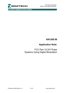 FCC Part 15.247 Rules Systems Using Digital Modulation