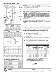 steel round tapered poles