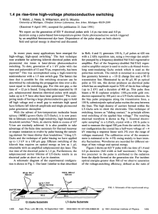 1.4 ps rise-time high-voltage photoconductive switching