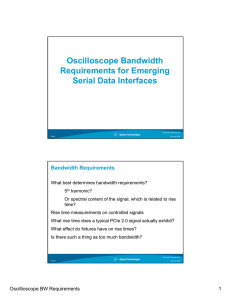 Oscilloscope Bandwidth Requirements for Emerging