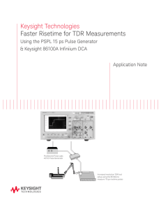 Keysight Technologies Faster Risetime for TDR Measurements