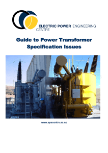 Guide to Power Transformer Specification Issues