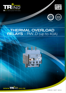 THERMAL OVERLOAD RELAYS – RW..D (up to 40A)