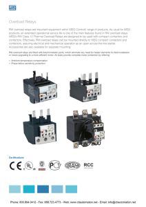 WEG RW Class 10 Thermal Overload Relays