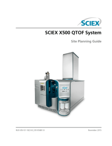 User Guide: SCIEX X500 QTOF System Site Planning Guide