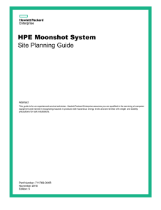 HPE Moonshot System Site Planning Guide