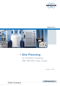 Site Planning for AVANCE Systems 300-700 MHz