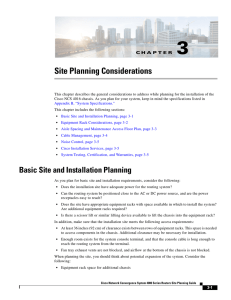 Site Planning Considerations