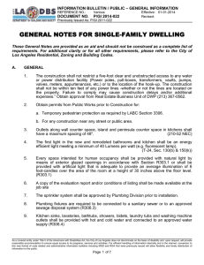 general notes for single-family dwelling