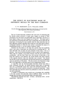 the effect of electrodes made of different metals on the skin
