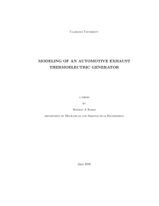 modeling of an automotive exhaust thermoelectric generator