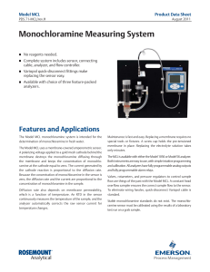 MCL Monochloramine Analyzer - Emerson Process Management