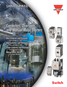 Contactors, Overloads and Manual Motor Starters