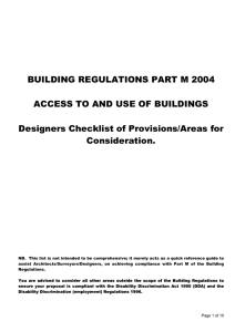 BUILDING REGULATIONS PART M 2004